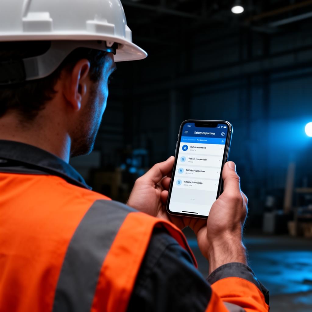 Worker reporting on safety app